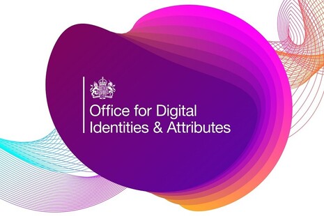 'Office for Digital Identities and Attributes' logo on a colourful abstract background