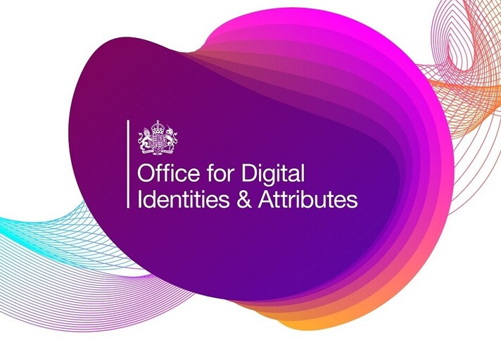 'Office for Digital Identities and Attributes' logo on a colourful abstract background