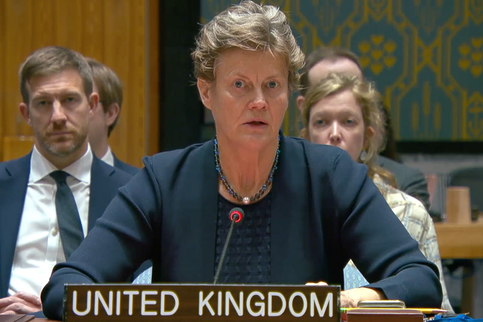 Ambassador Barbara Woodward at the UN Security Council