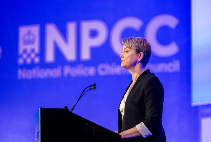 The Home Secretary making a speech at the National Police Chiefs' Council and Association of Police and Crime Commissioners' annual conference.