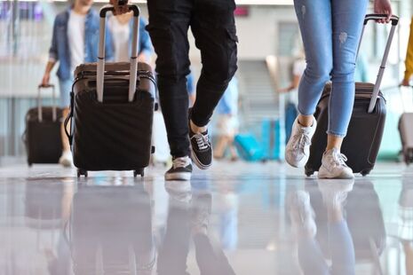 travellers in airport