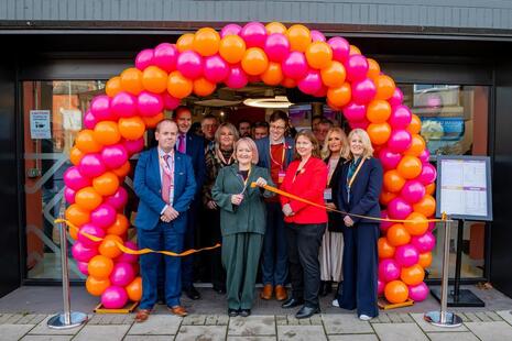 Climate Minister Kerry McCarthy officially opening the Fusion Energy Café in the Bridge Skills Hub, Worksop. (Credit United Kingdom Atomic Energy Authority)