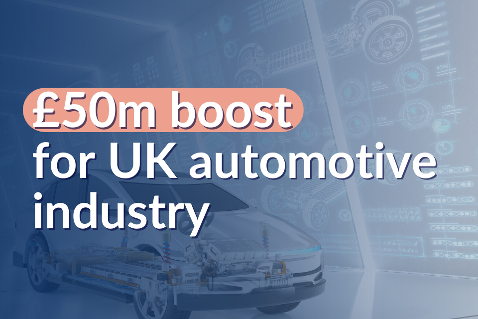 Massive boost for UK motor industry as £50 million investment deal secured