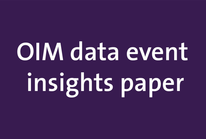 OIM data event  insights paper