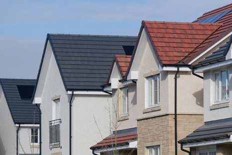 A row of houses in the UK