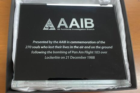 Lockerbie memorial plaque