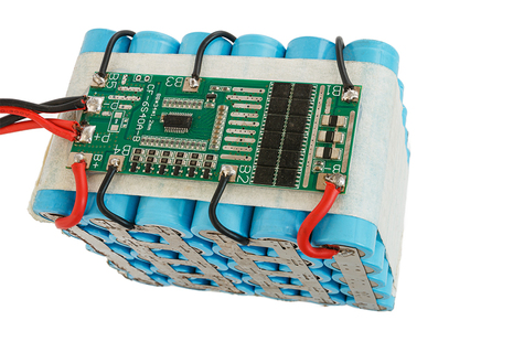 A lithium-ion battery with a battery management system.