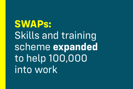 skills and training scheme expanded to help 100,000 into work