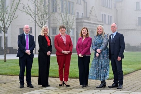 Chair of Intertrade UK The Rt Hon. the Baroness Foster of Aghadrumsee DBE with the five panel members of Intertrade UK 