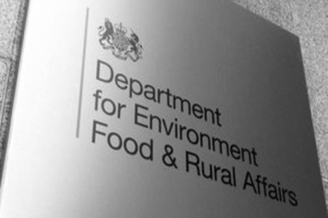 Defra logo plate on building