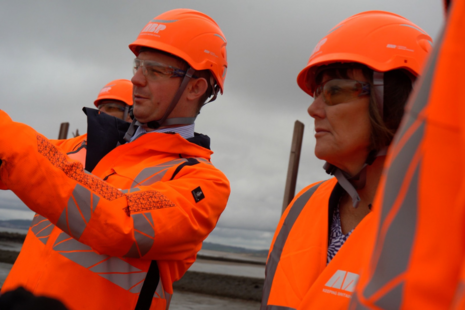 Welsh Secretary Jo Stevens at ABP in Port Talbot