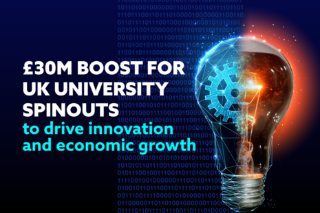 贈30 million boost for UK university spinouts to drive innovation and economic growth.
