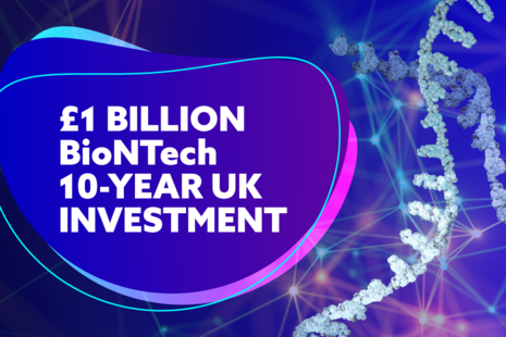 £1 billion BioNTech 10-year UK investment.