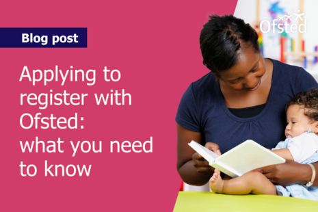 Childminder reading a book to a child
