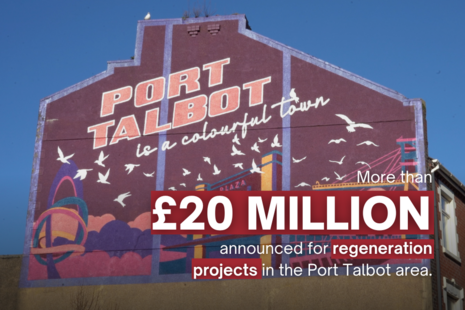 More than £20 million announced for regeneration projects in the Port Talbot area