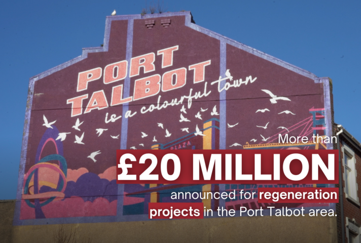 More than £20 million announced for regeneration projects in the Port Talbot area