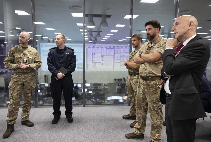 Defence Secretary John Healey during a visit to MOD Corsham.