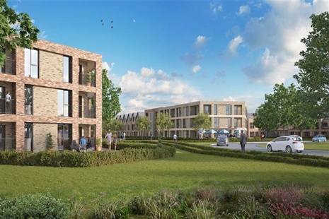 CGI image of a planned development at Ripon Barracks.