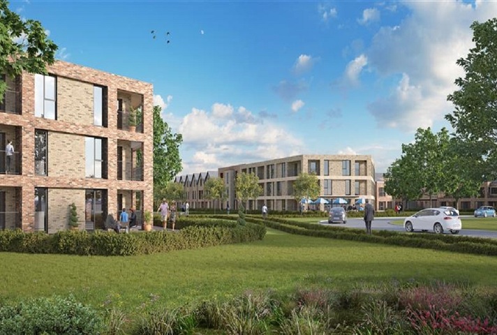CGI image of a planned development at Ripon Barracks.