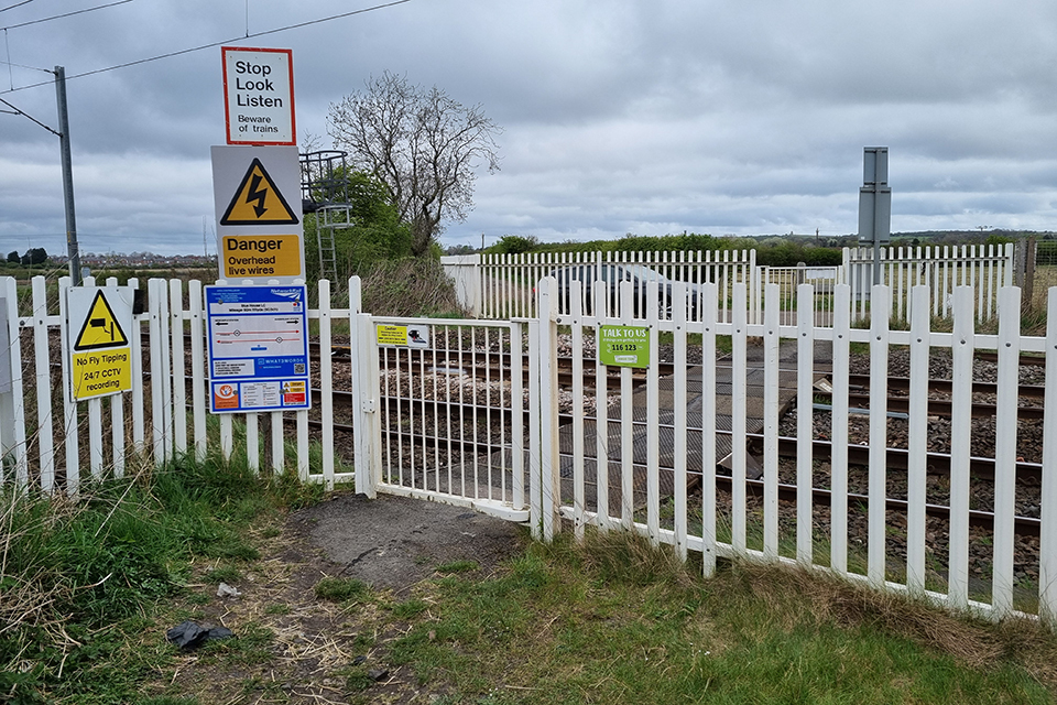 Pedestrian hit by train at Blue House Lane footpath crossing