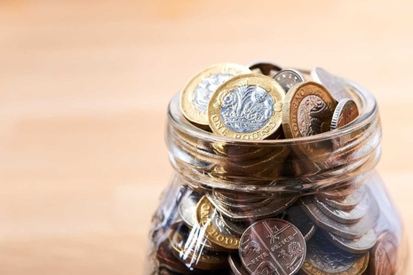 Coins in a jar