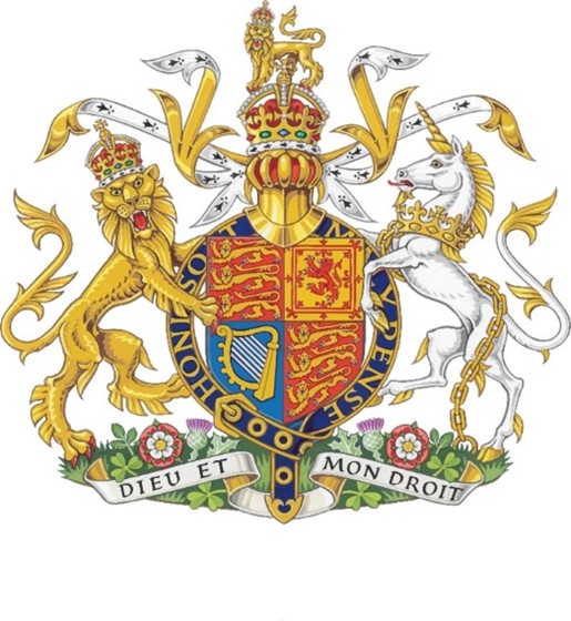 Full achievement of Royal Arms – Colour