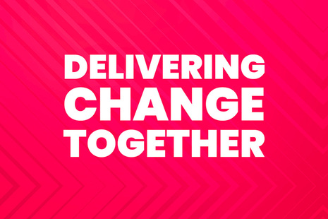 Graphic reading Delivering Change Together