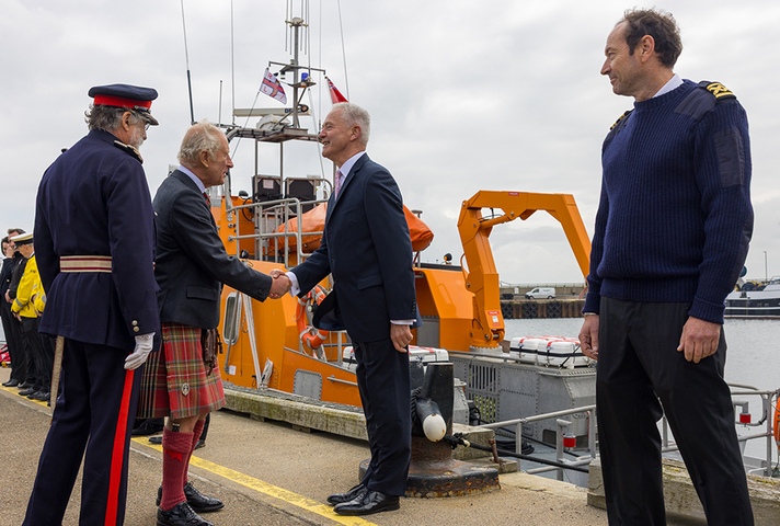 King Charles and NDA Group CEO David Peattie 