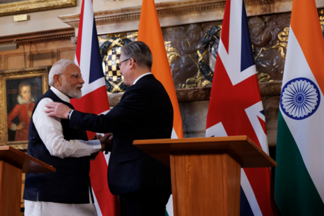 Prime Minister Keir Starmer meets Narendra Modi at Chequers