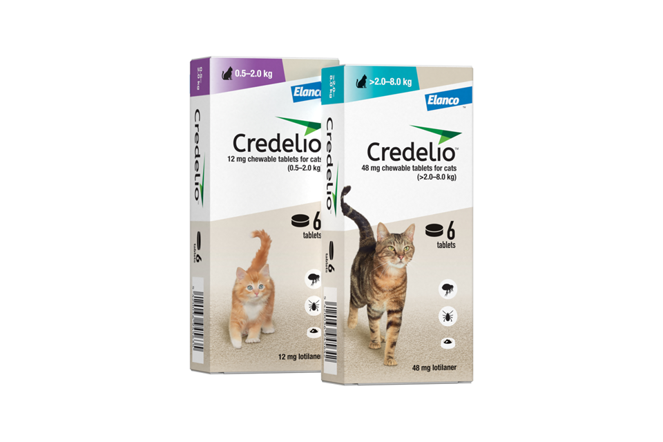 Credelio 12mg and 48mg chewable tablets for cats – SPC change