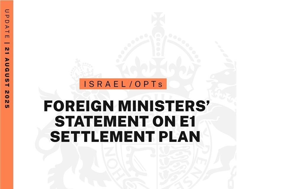 Occupied Palestinian Territories: joint statement, 21 August 2025