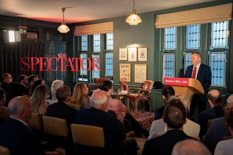 Minister Nick Thomas-Symonds delivering a speech hosted by the Spectator