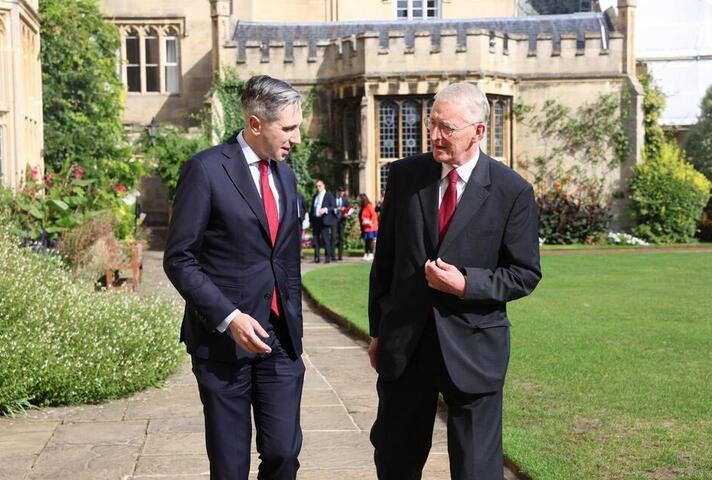 Secretary of State Hilary Benn MP with Tánaiste Simon Harris at the annual British-Irish Association Conference