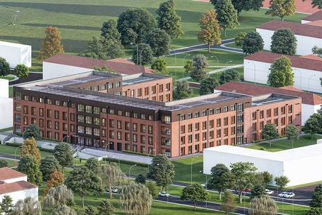 CGI rendering of the block when completed.
