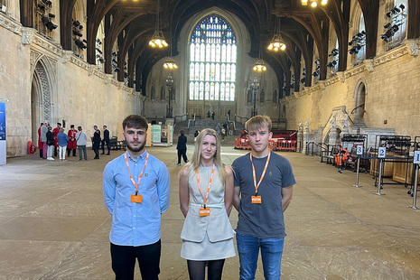 Three apprentices in the Houses of Parliament
