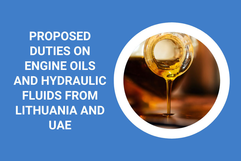 TRA recommends new measure on engine oils and hydraulic fluids