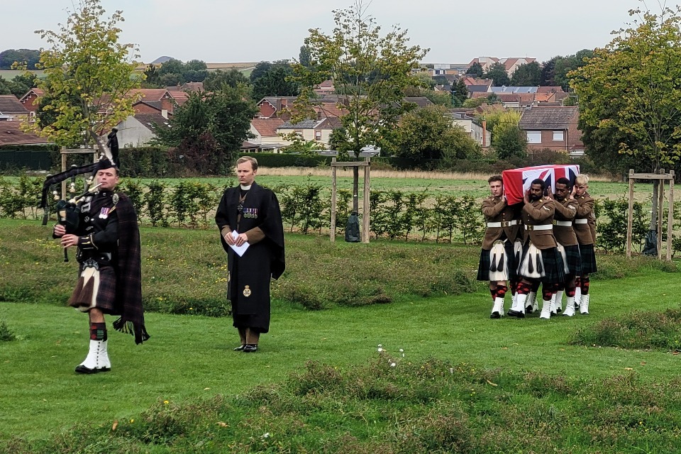 Scottish soldiers buried in France on the 110th anniversary of their deaths