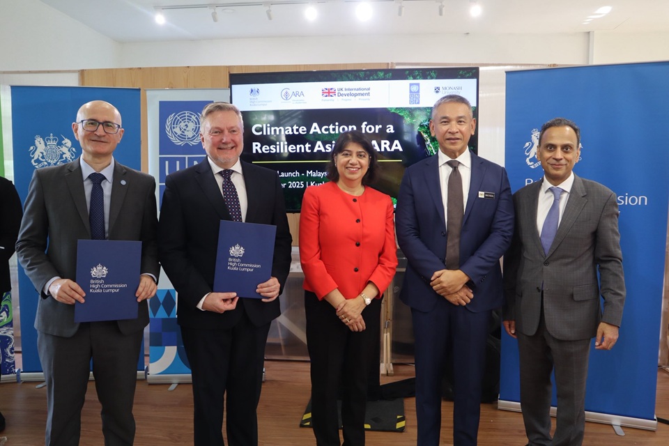 UK Minister Seema Malhotra launching two new climate adaptation initiatives with Malaysia