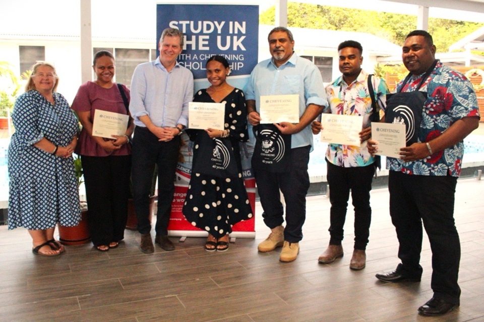 Current Chevening scholars at their pre-departure event.