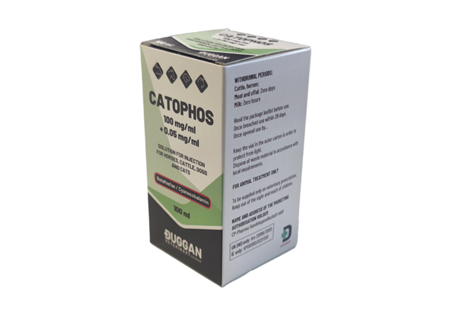 Recall alert   Catophos 100 mg/ml + 0.05 mg/ml Solution for Injection