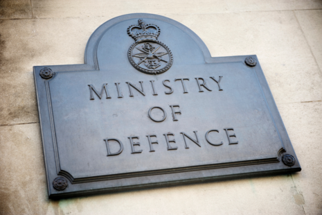 UK Ministry of Defence plaque