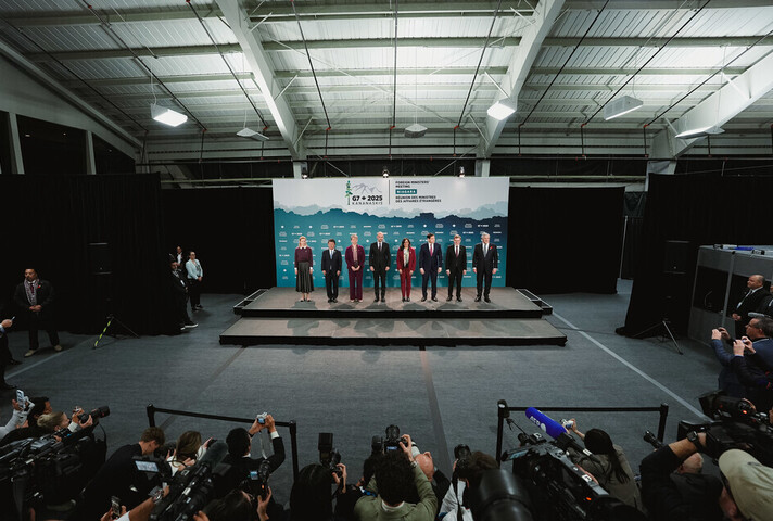 Foreign Secretary Yvette Cooper and G7 counterparts in Canada