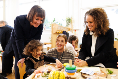 Welsh Secretary Jo Stevens visits the Ely and Caerau children’s centre.
