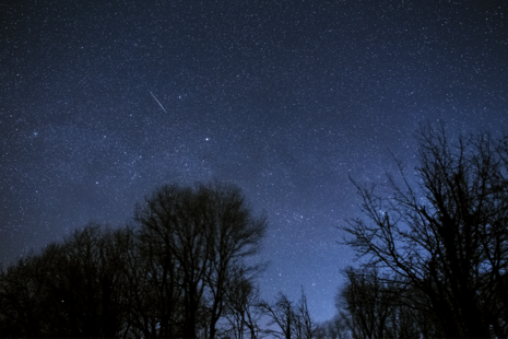 A Geminid meteor streaks through the sky. Credit: Will Gater