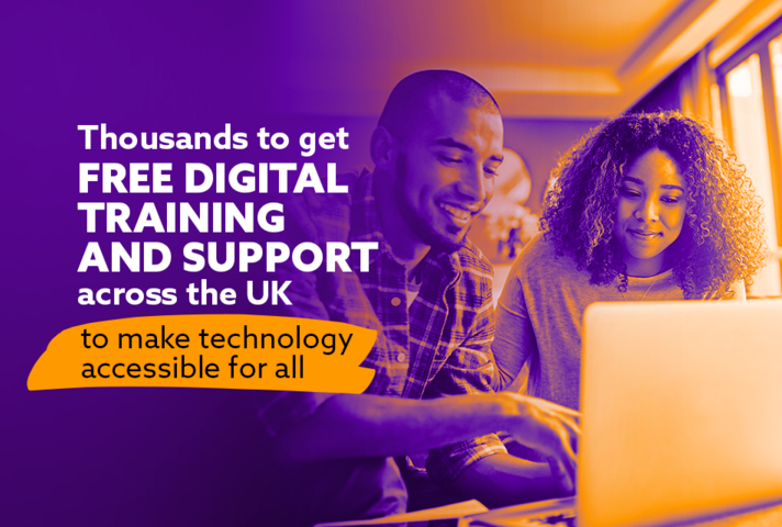 Thousands to get free digital training and support across the UK to make technology accessible for all. 