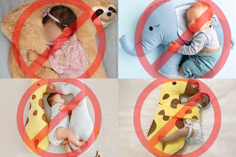 Various types of baby pillows.