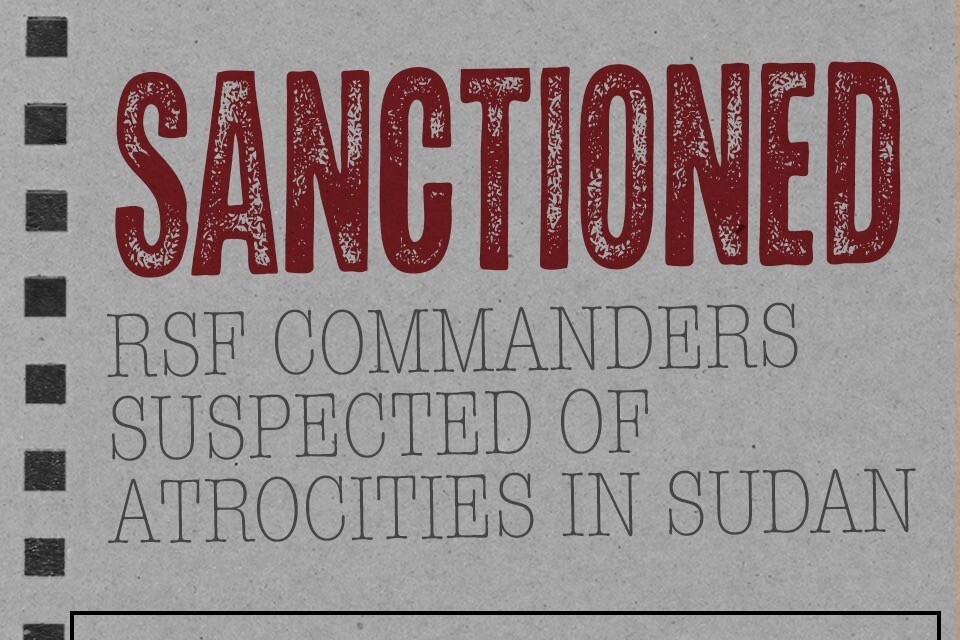UK sanctions commanders responsible for Sudan atrocities and pledges additional humanitarian support as Cooper says atrocities must not go unpunished