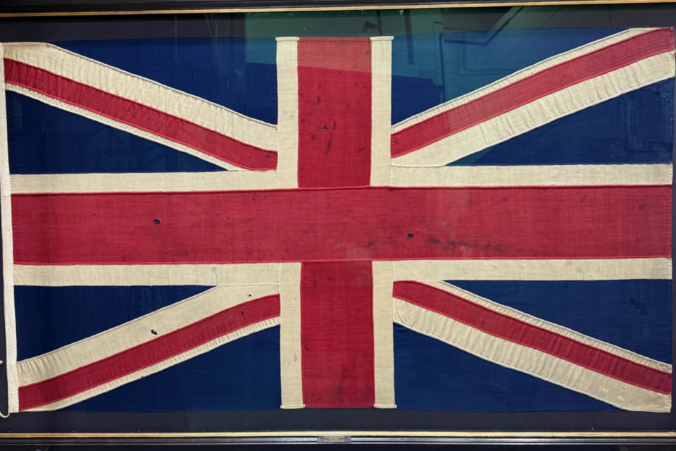 War scarred Union Flag from the Battle of Trafalgar at risk of leaving the UK