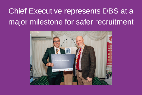 Chief Executive Jeff James attending launch of the National Hiring Strategy. Image shows Jeff with Keith Rosser from Better Hiring Institute holding a strategy document.