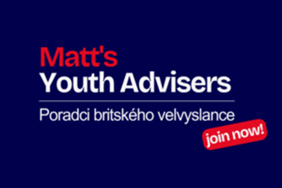 Matt’s Youth Advisers at British Embassy Prague: third year
